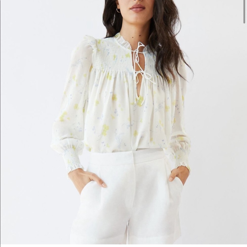 Aritzia Wilfred Castello Chiffon ruffle blouse S